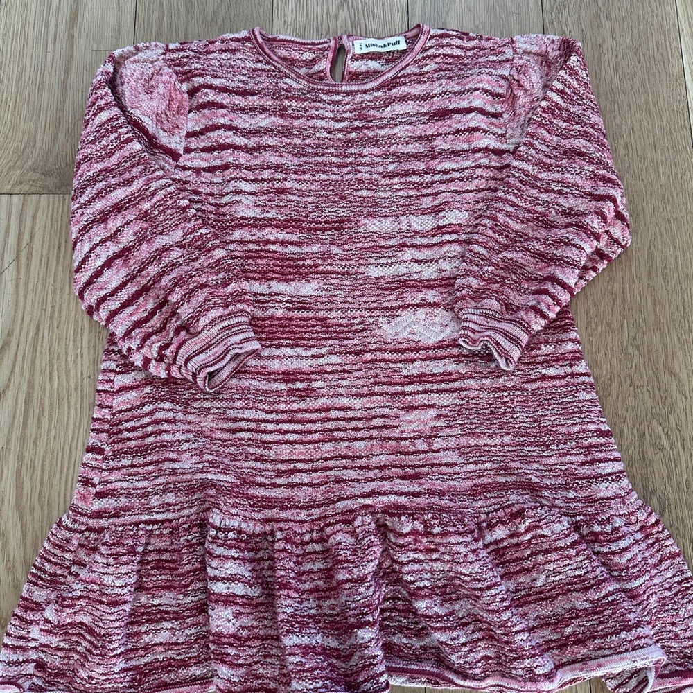 Girls' Pink Striped Dress